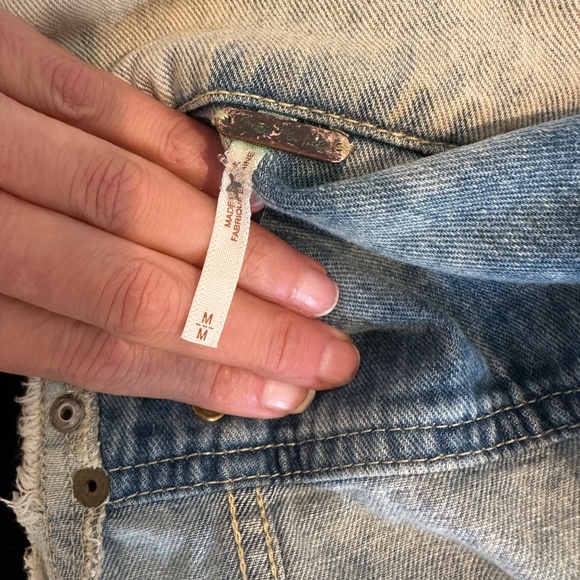 Free People Studded acid wash Vest. M - Picture 4 of 6